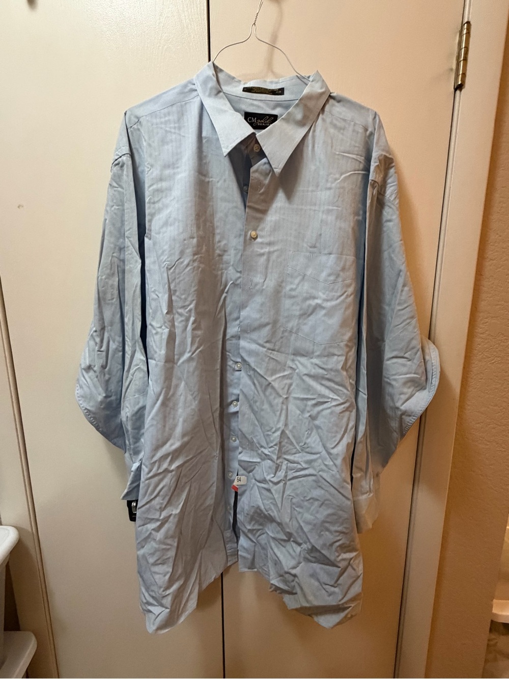 Men's Light Blue Dress Shirt - Classic Collared Button-Up